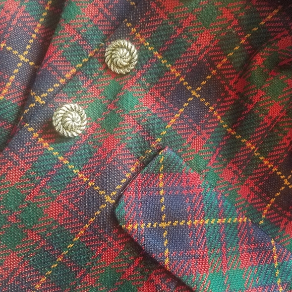Vintage Tartan Plaid Jacket Blazer - Picture 8 of 9